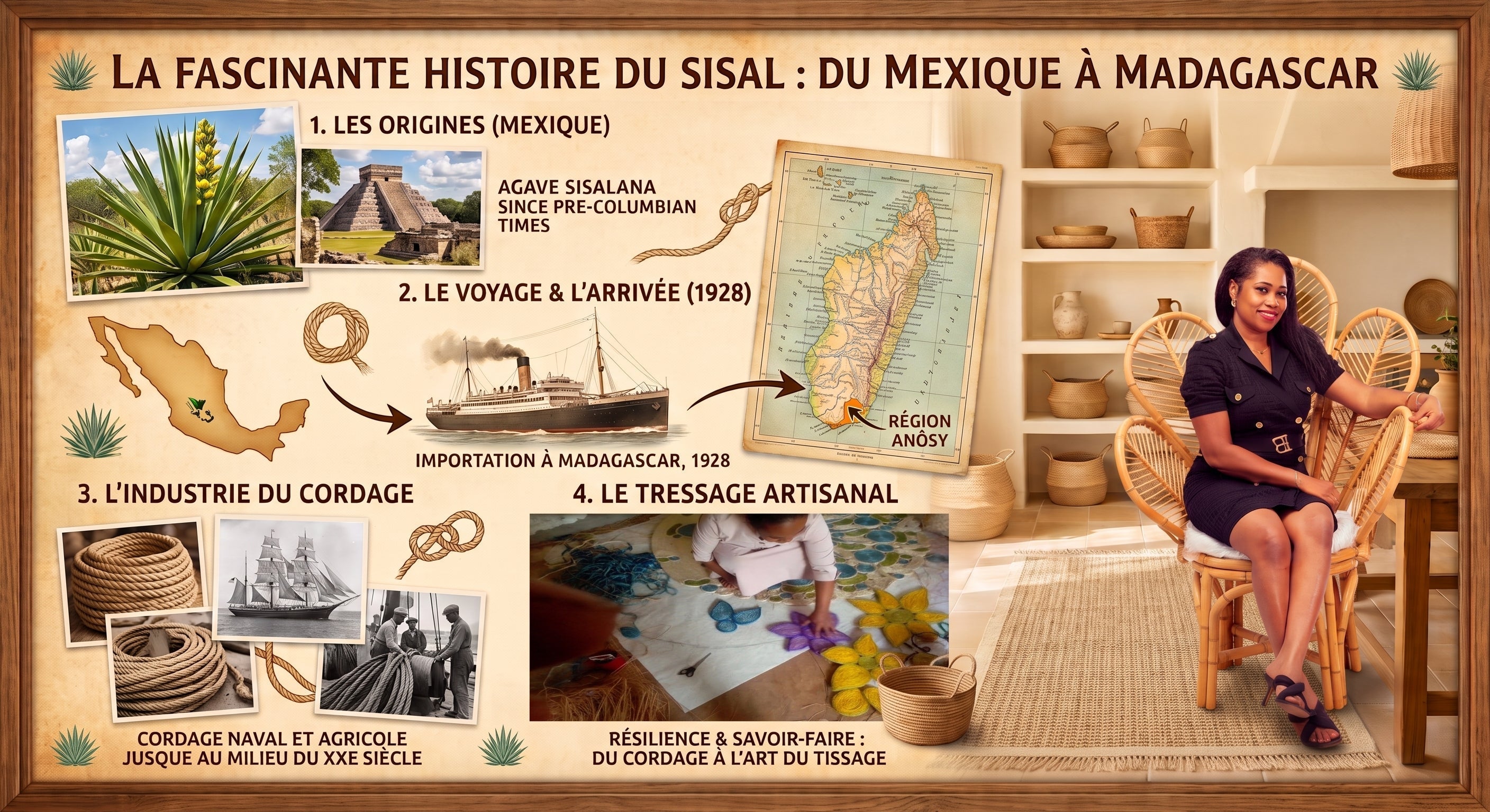 Histoire du sisal à Madagascar : origine et évolution - Maison Sisal
