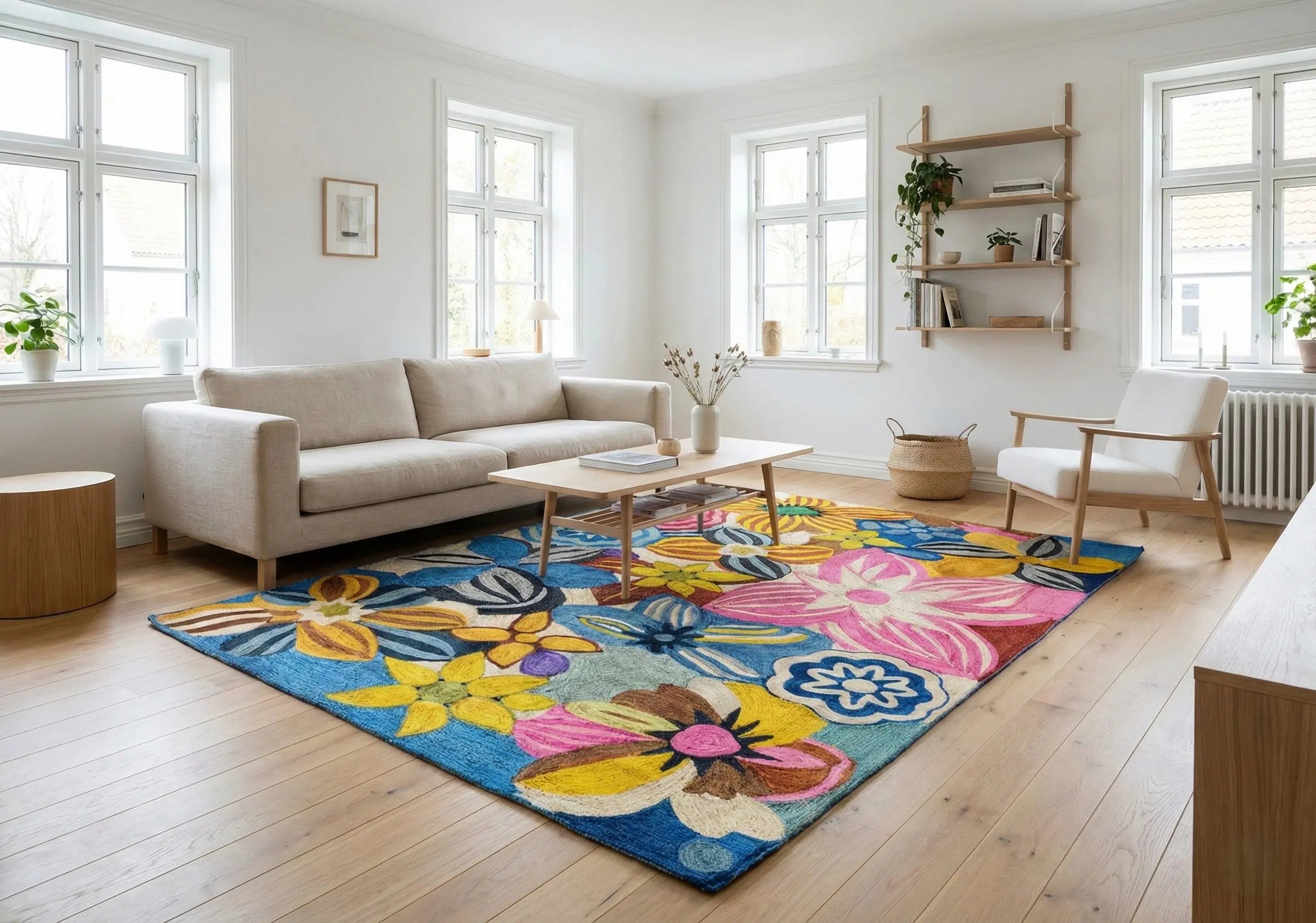 Tapis en Sisal "Milles fleurs" (2m*3m) Maison Sisal
