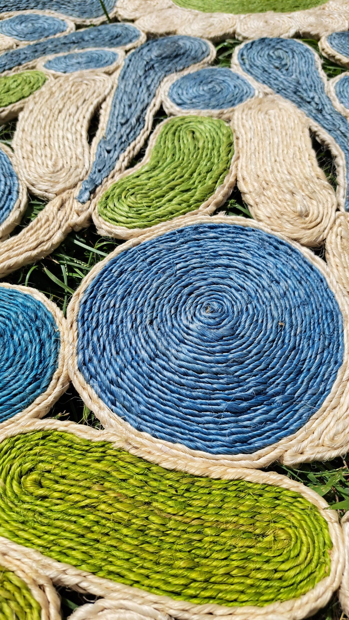 Tapis Rond en Sisal "Mosaïque Boréale" (150 cm) Maison Sisal