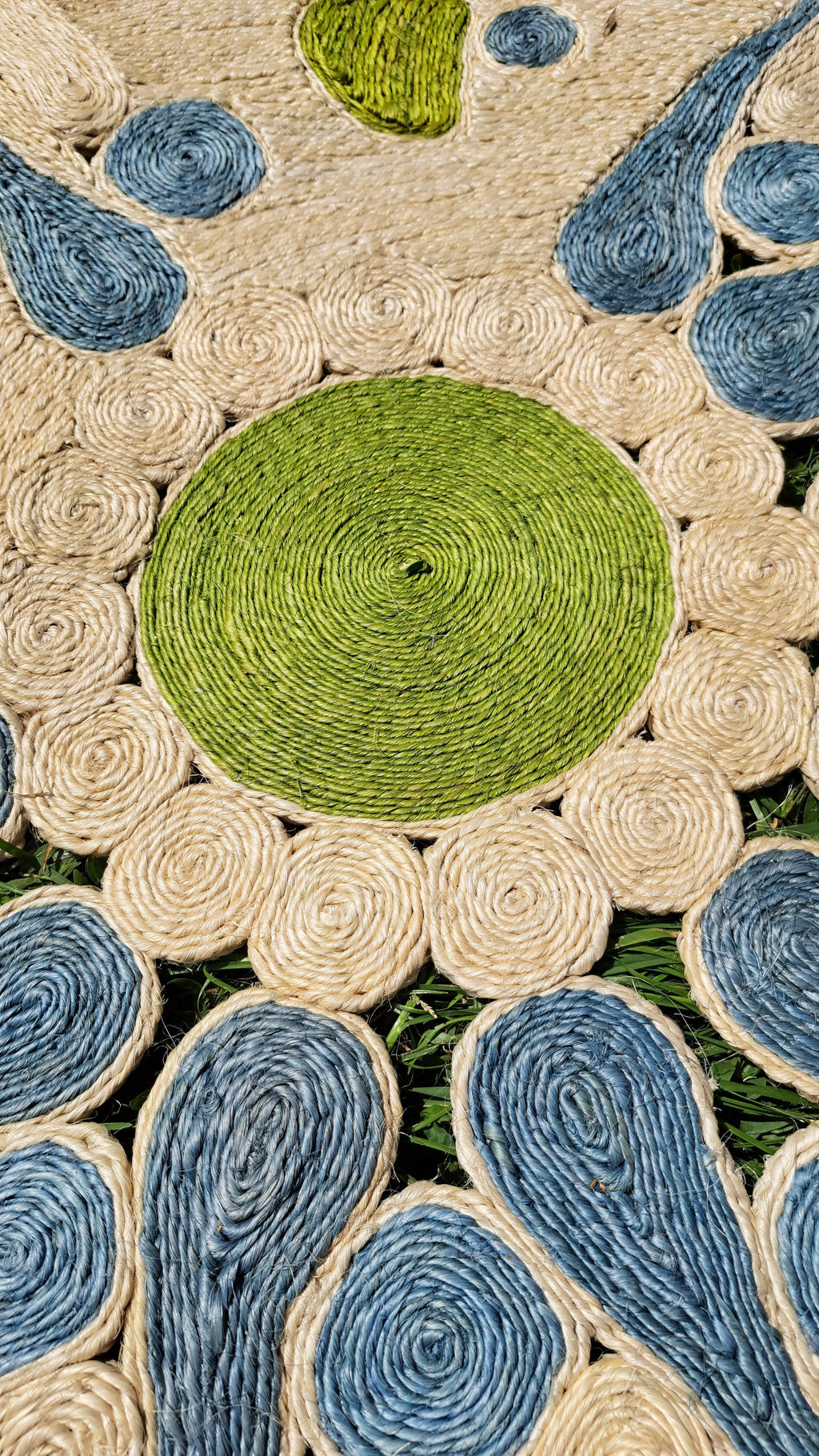 Tapis Rond en Sisal "Mosaïque Boréale" (150 cm) Maison Sisal