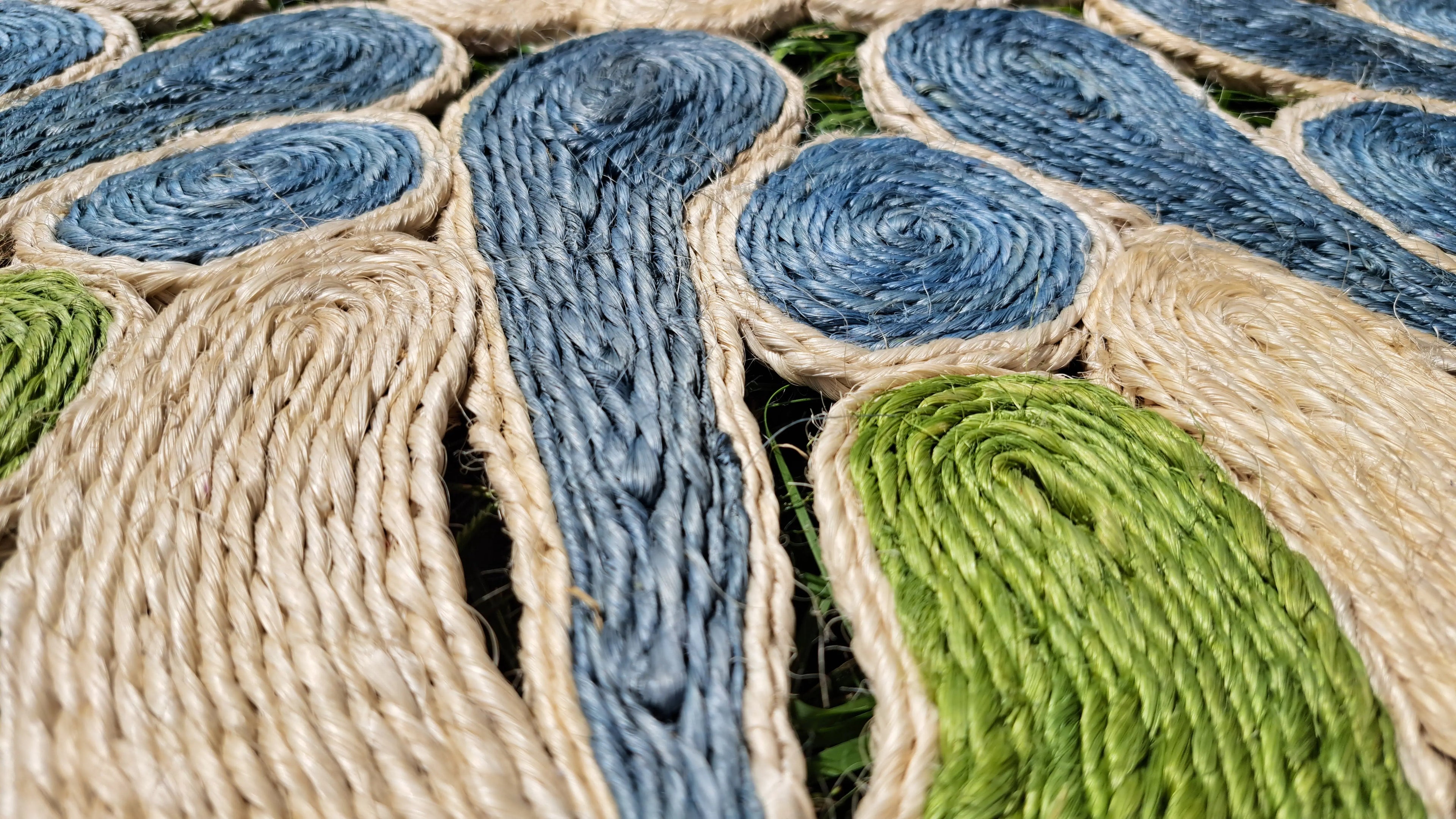 Tapis Rond en Sisal "Mosaïque Boréale" (150 cm) Maison Sisal