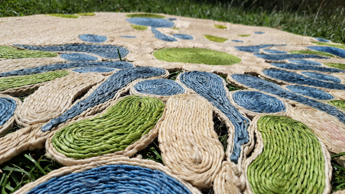 Tapis Rond en Sisal "Mosaïque Boréale" (150 cm) Maison Sisal