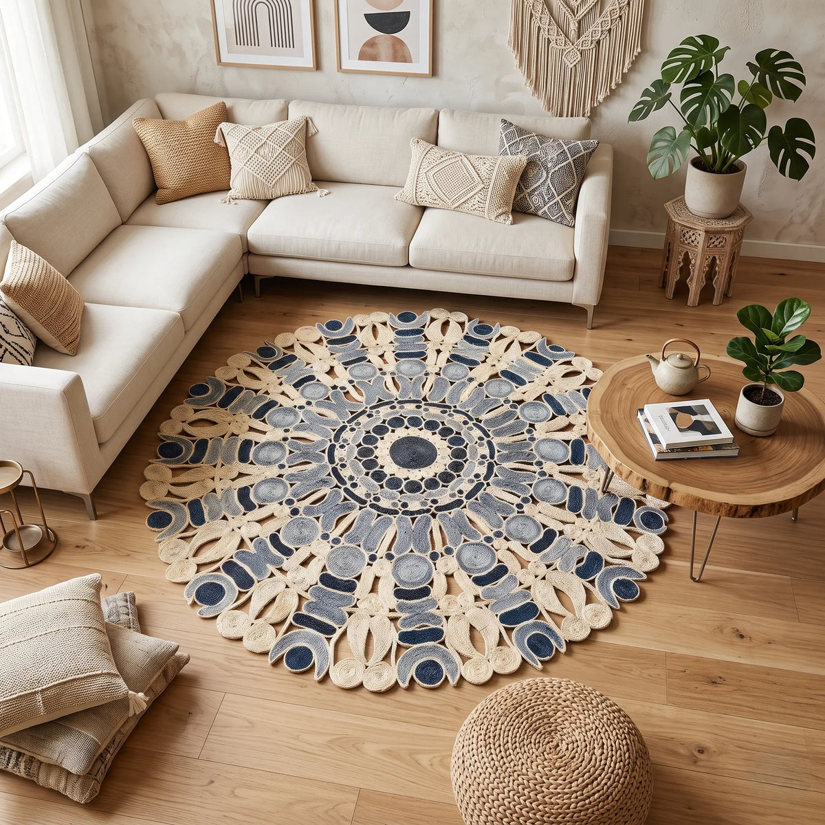 Tapis Rond en Sisal "Aloalo" (2m) Maison Sisal