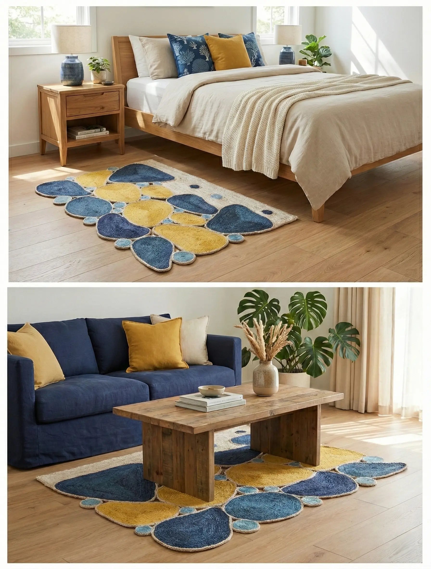 Tapis en Sisal "Triangle-point" (80cm*120cm) Maison Sisal