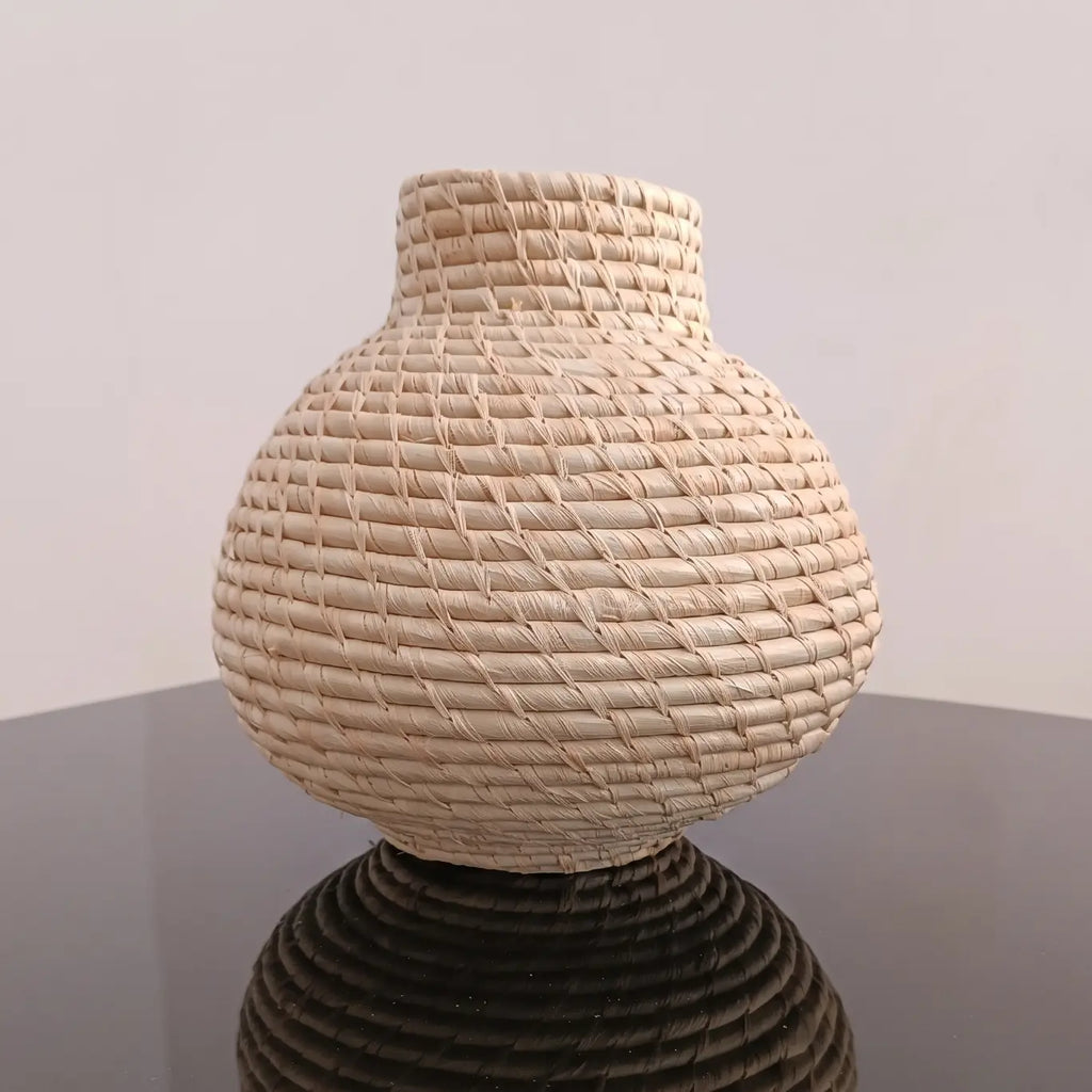 Vase en Raphia (23cm) Maison Sisal