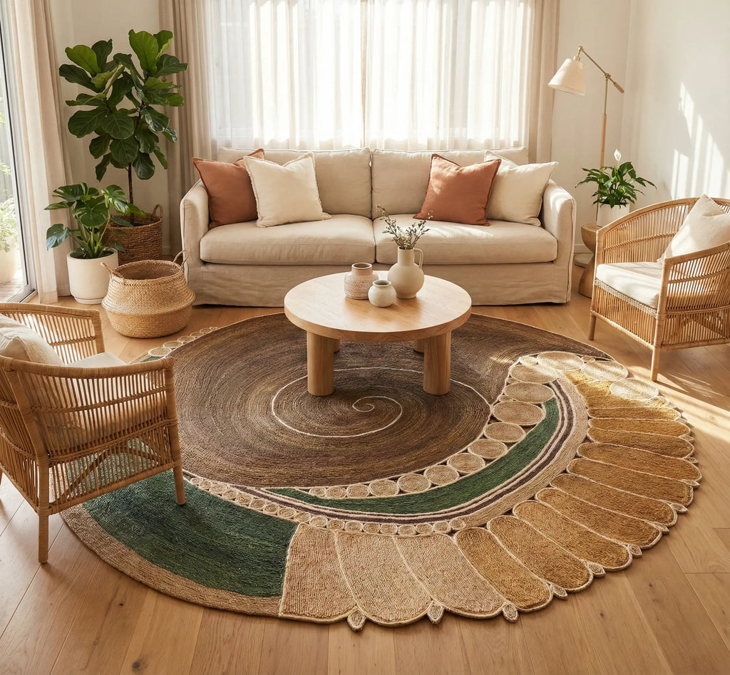 Tapis Rond en Sisal "Nautilus" (200 cm) Maison Sisal