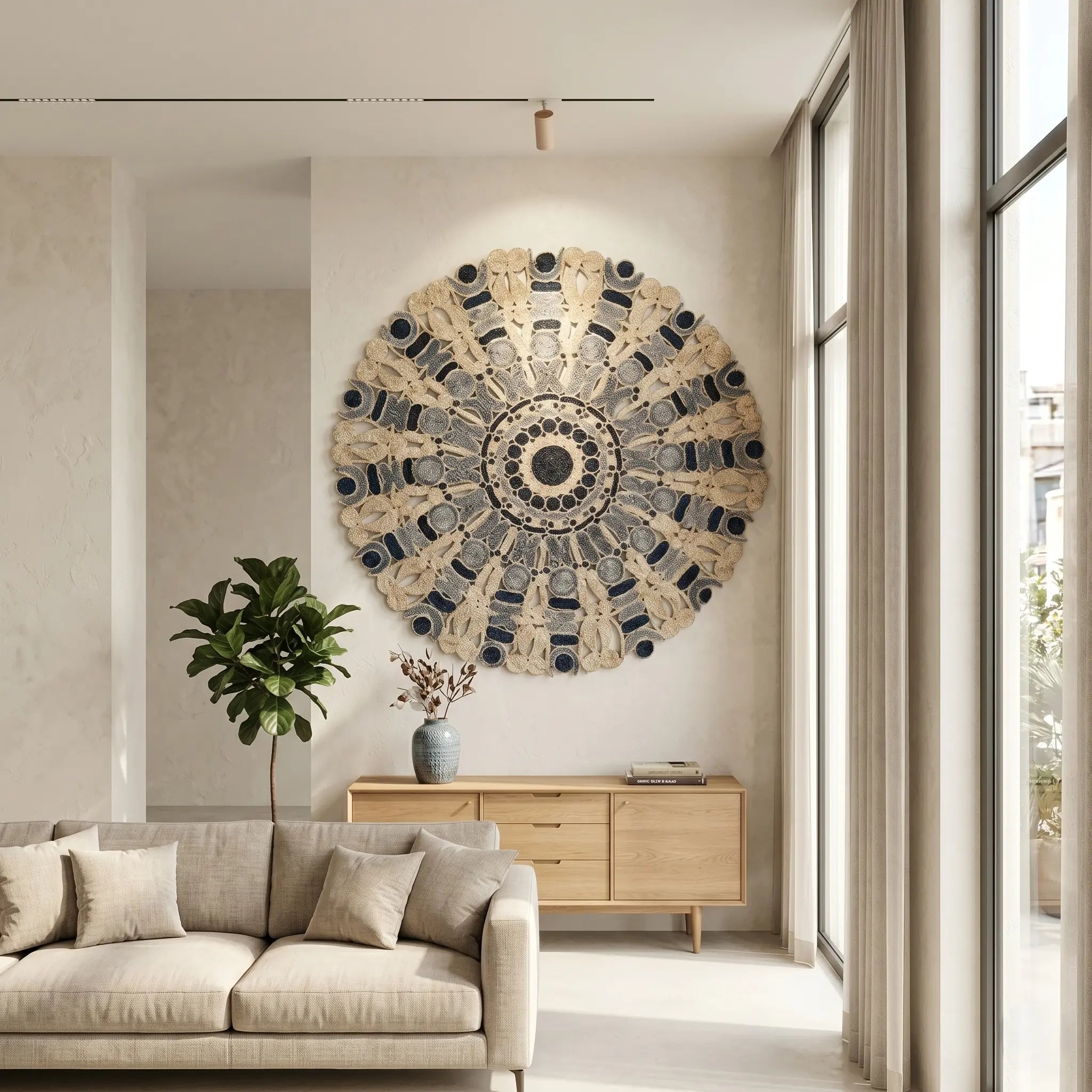 Tapis Rond en Sisal "Aloalo" (200 cm) Maison Sisal