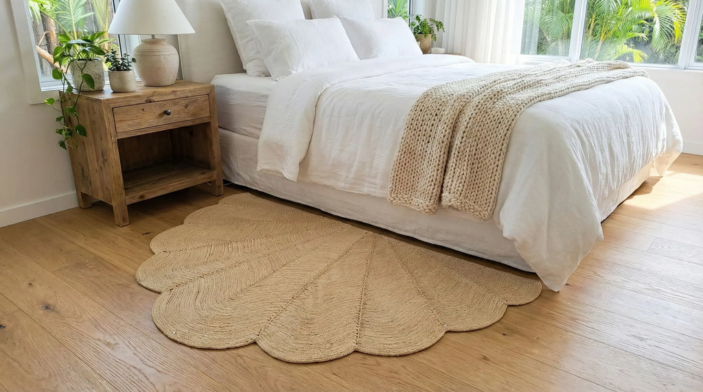 Tapis en Raphia "Coquille St Jacques" (160cm*80cm) Maison Sisal