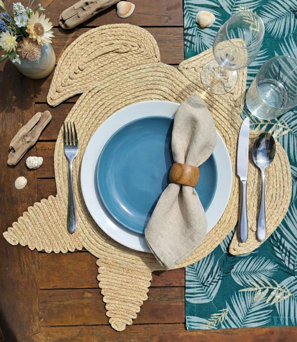 6 sets de table Raphia Tortue Maison Sisal