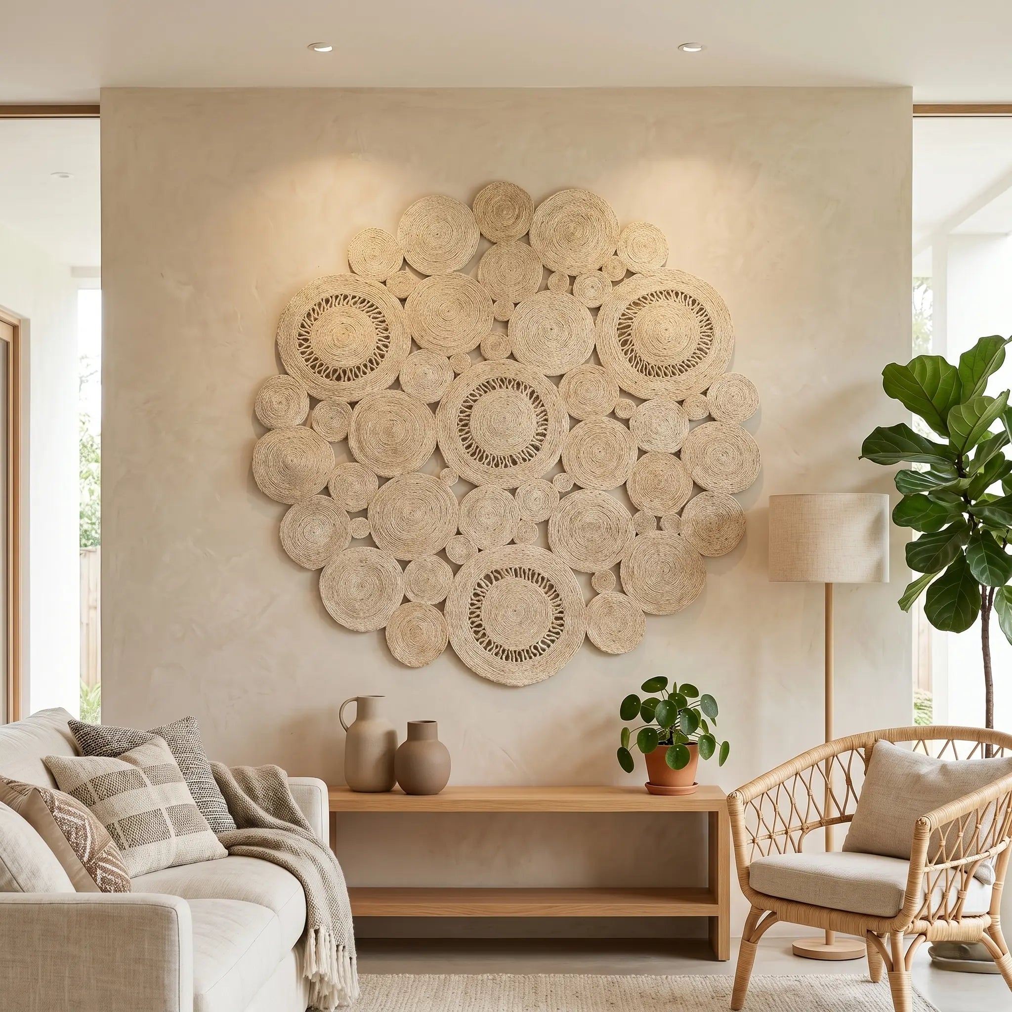 Tapis en Sisal "Bulle" (120cm) Maison Sisal