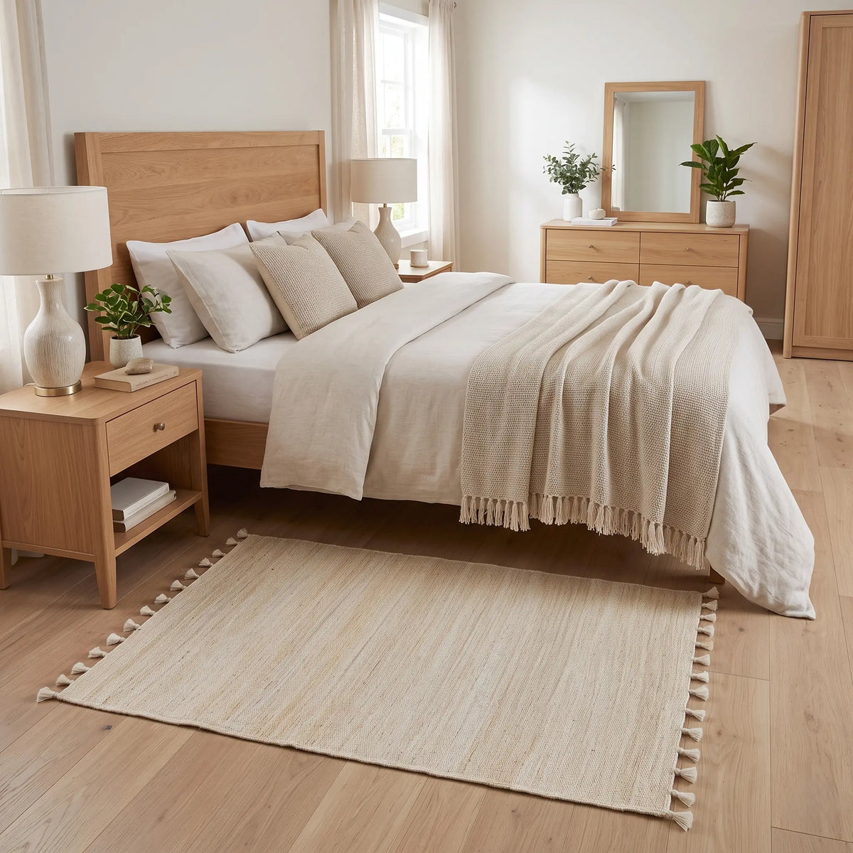 Tapis en Sisal "Pompom" (1x1,50m) Maison Sisal