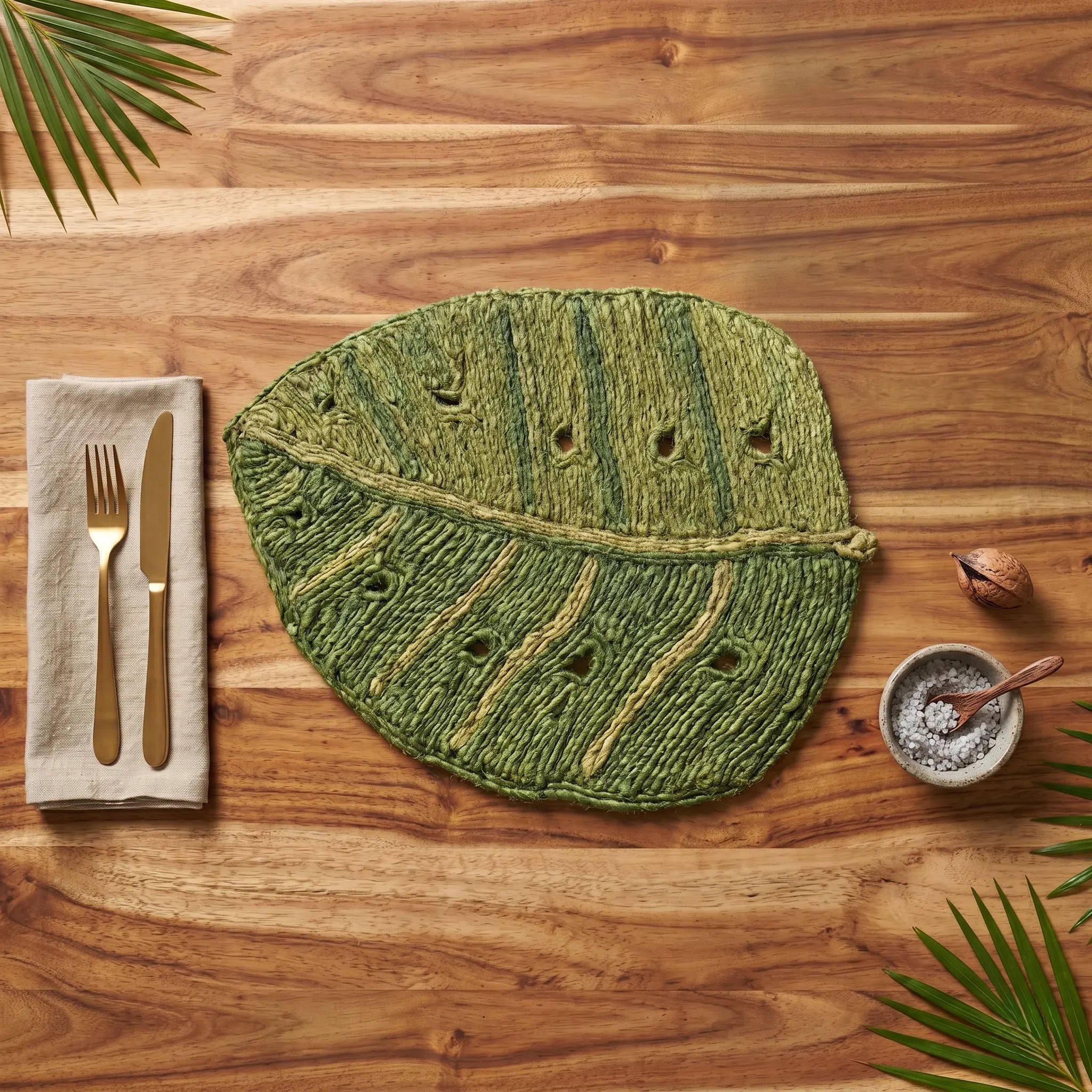 6 Sets de table "Feuille Tropicale" – 100% Sisal Maison Sisal