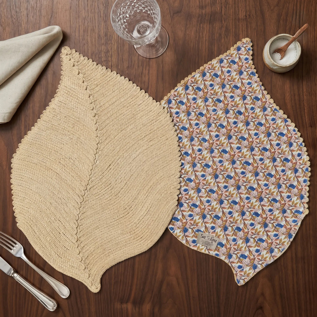 6 sets de table Raphia Feuille Maison Sisal