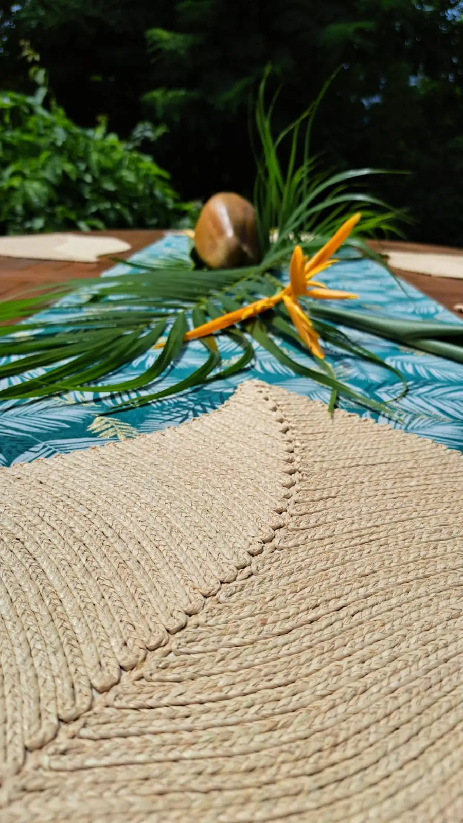6 sets de table Raphia Feuille Maison Sisal