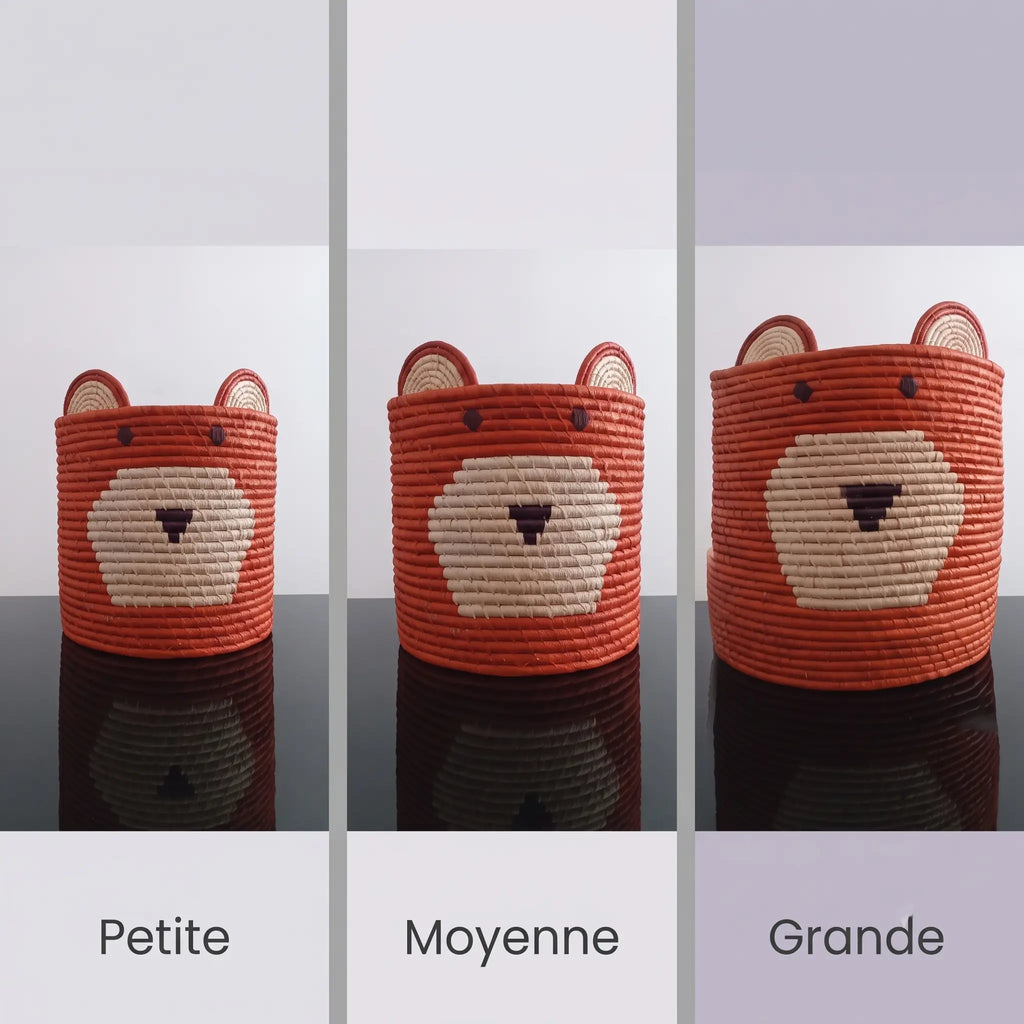 Corbeilles en Raphia Tête d'ours Maison Sisal