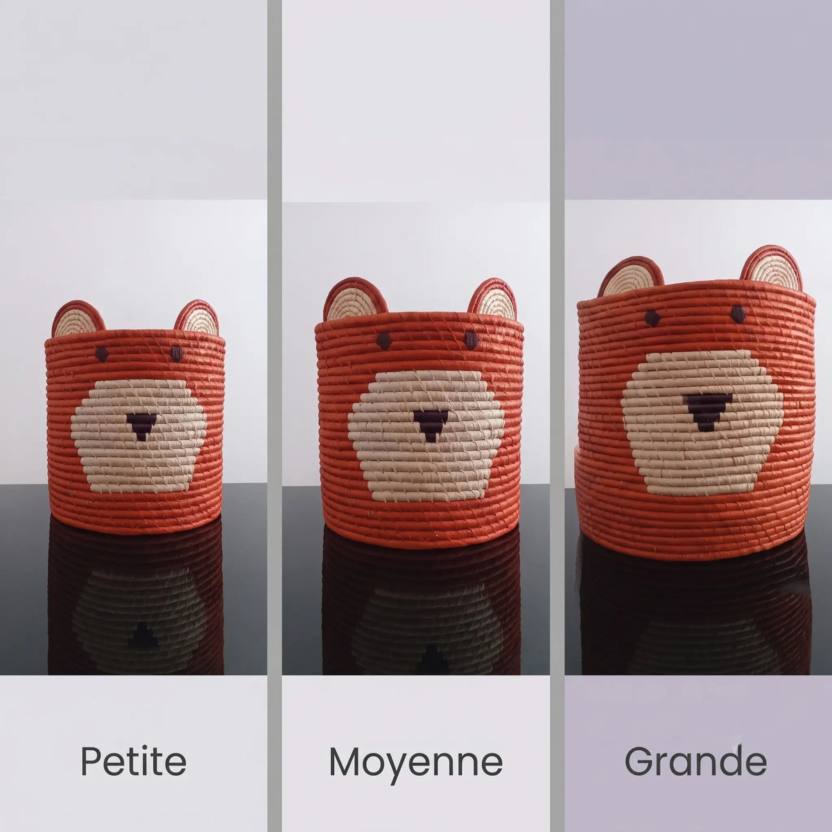 Corbeilles en Raphia Tête d'ours Maison Sisal