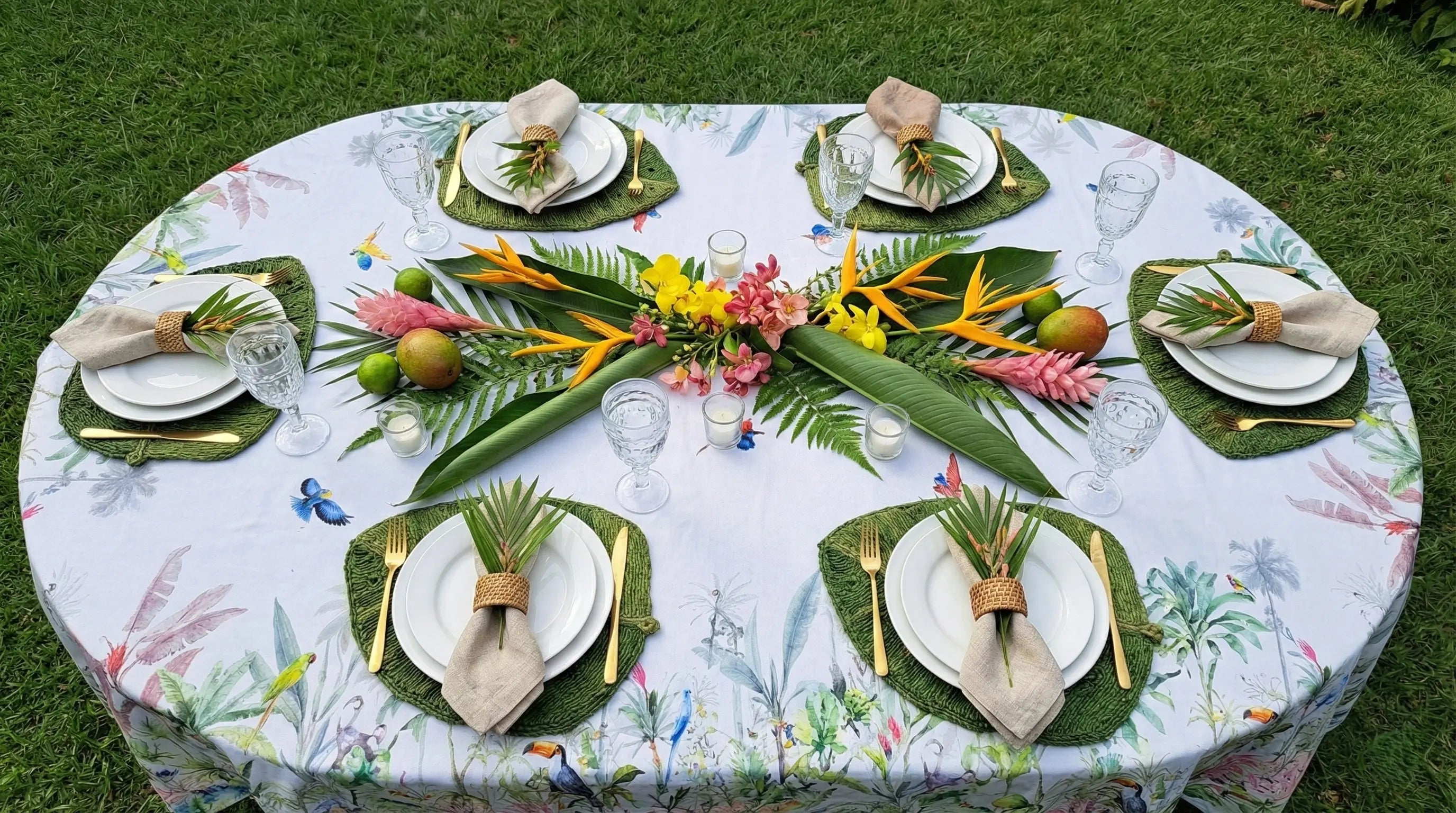 6 Sets de table "Feuille Tropicale" – 100% Sisal Maison Sisal