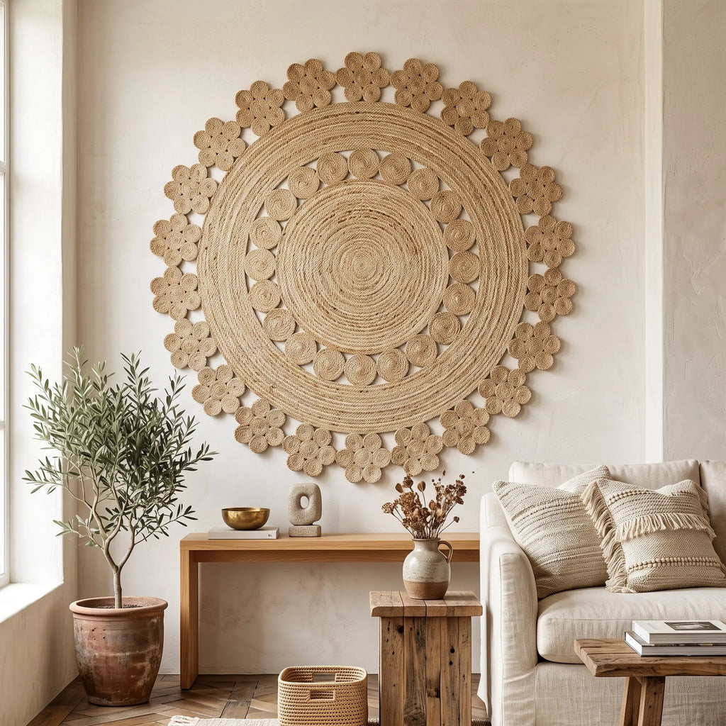 Tapis rond en sisal naturel – Flora – Ø 150 cm