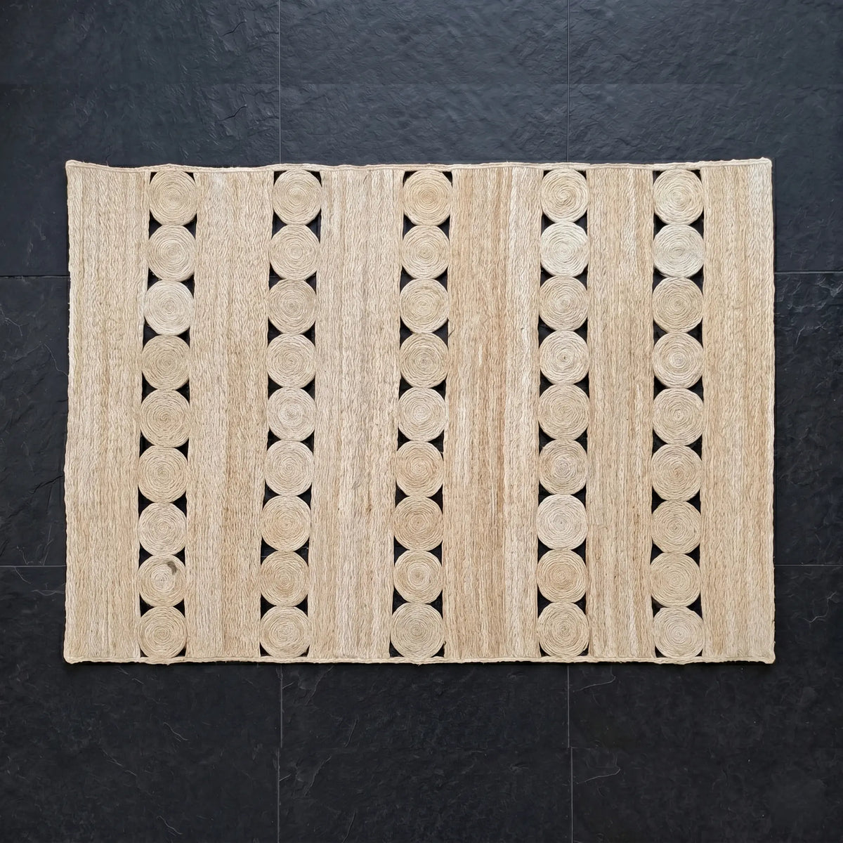 Tapis en Sisal "Ligne&rond" (1m*1,50m) Maison Sisal
