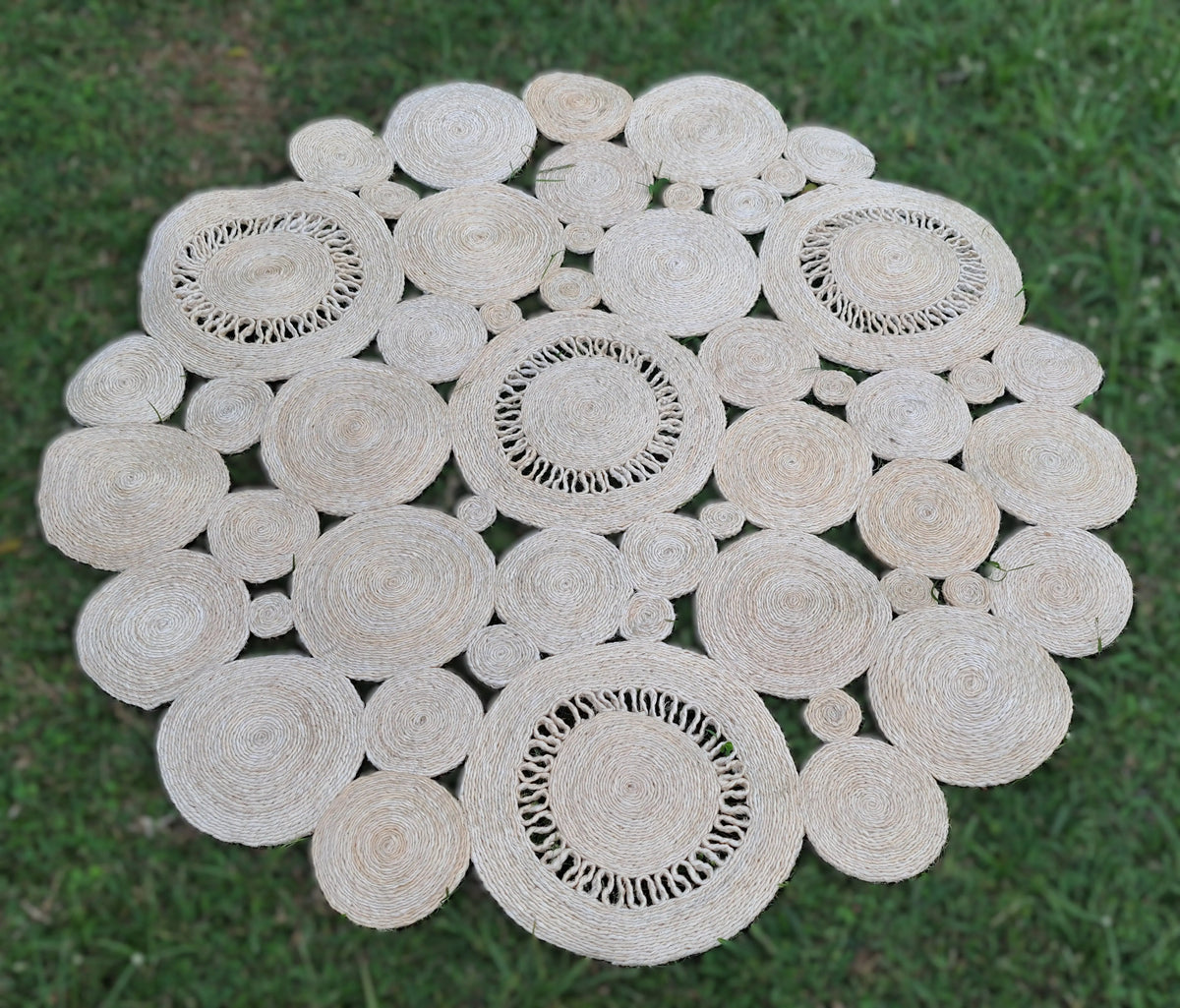Tapis en Sisal "Bulles" (1,20m) Maison Sisal