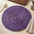 6 Sets de table "Disque" – 100% Sisal (Gueule cassée - Prune) Maison Sisal
