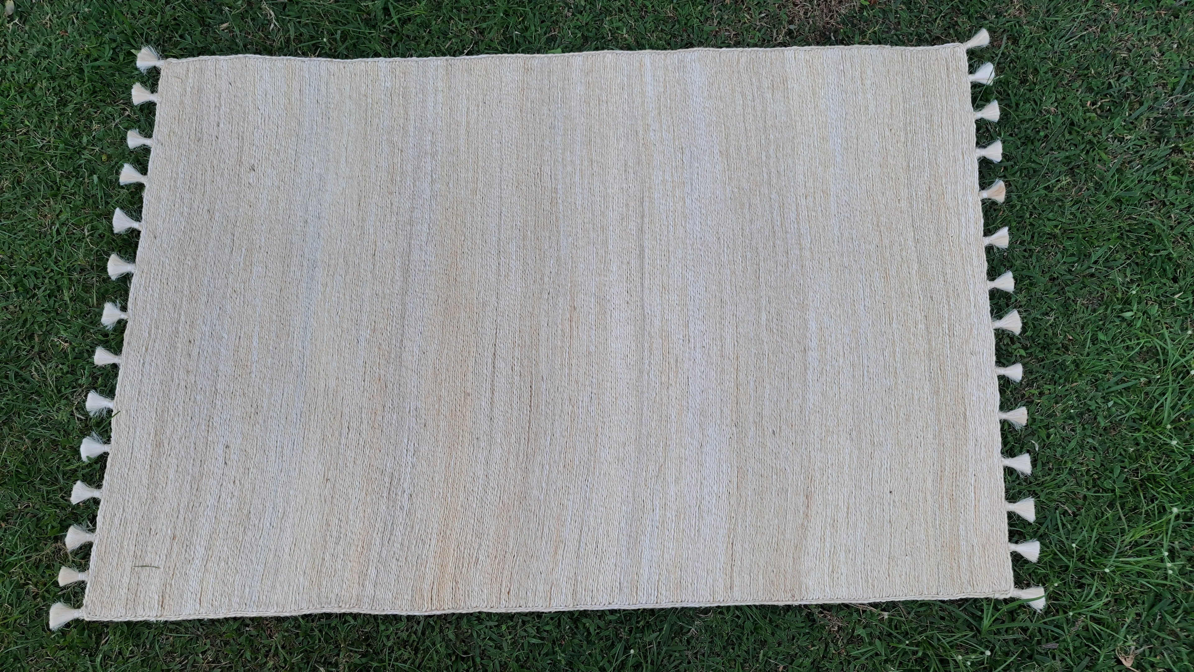 Tapis en Sisal "Pompom" (1x1,50m) Maison Sisal