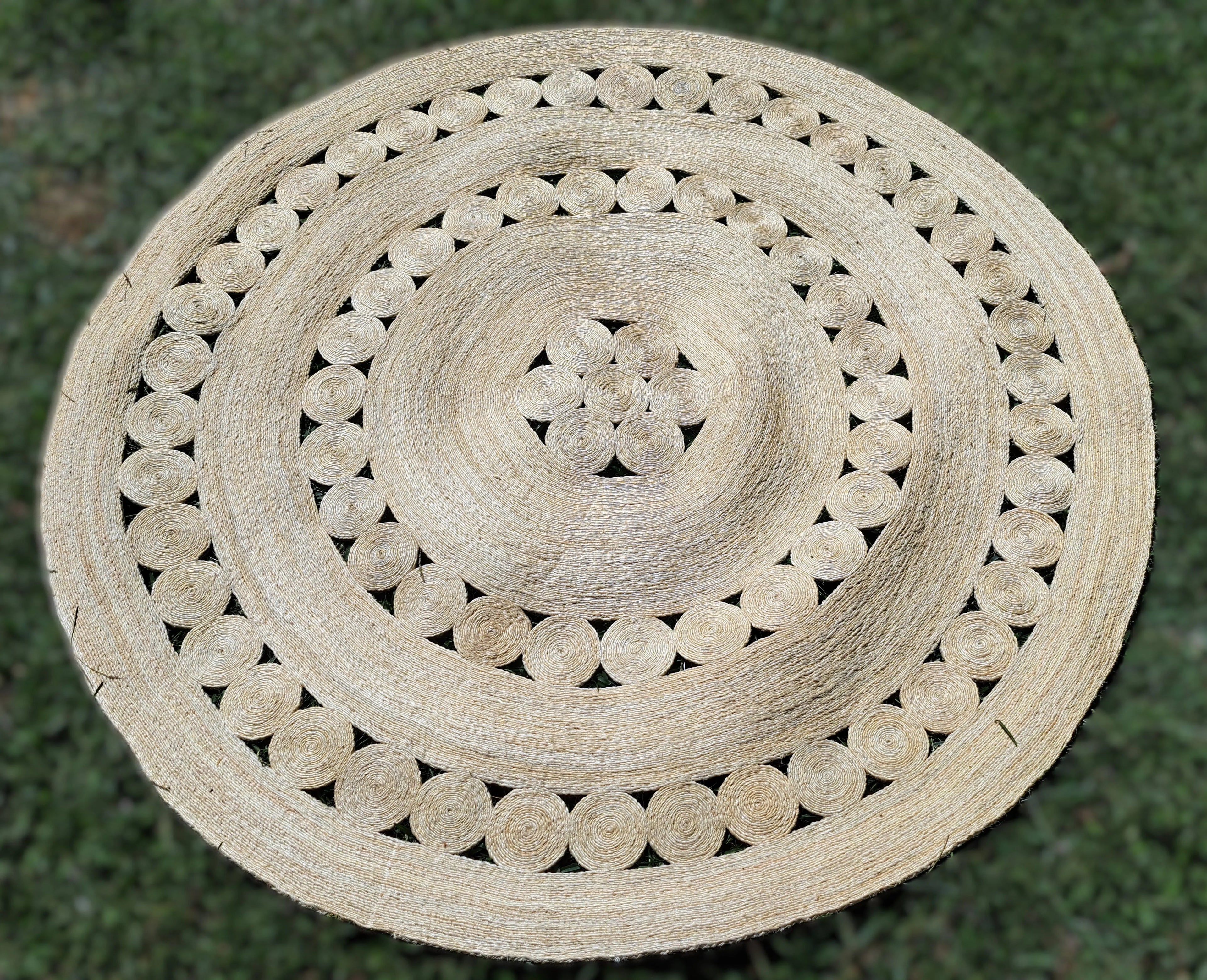 Tapis en Sisal "Rond de rond" (1,80m) Maison Sisal
