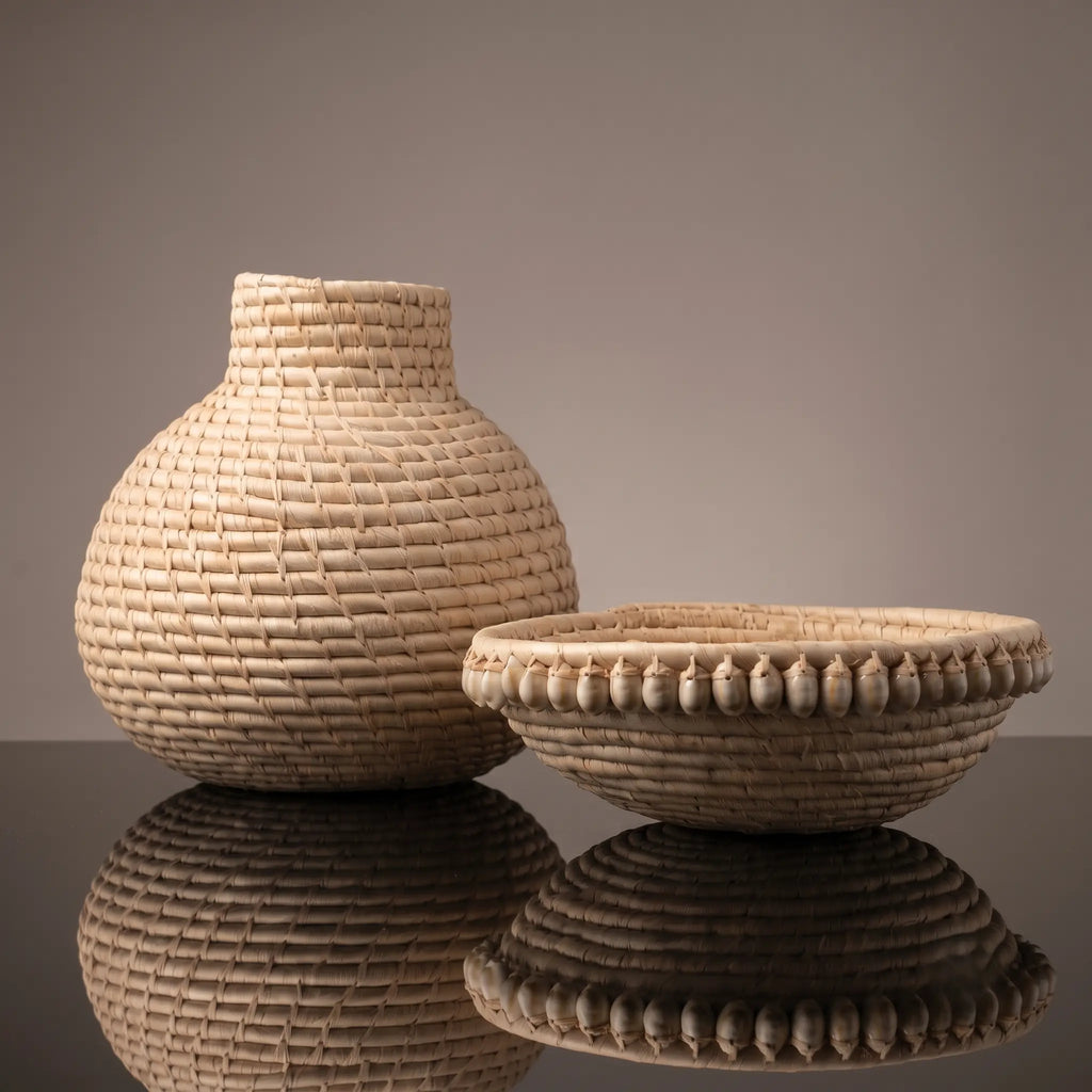 Vase en Raphia (23cm) Maison Sisal